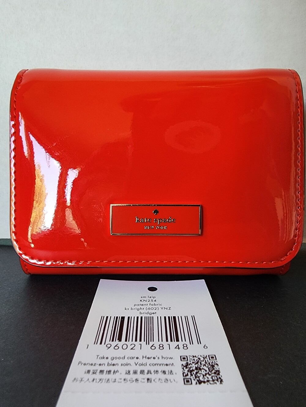 ✨️NWT✨️ Kate Spade Small L-Zip Bridget Patent Leather Wallet, 2025, $189 MSRP